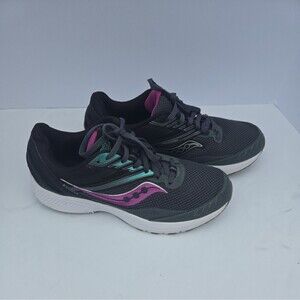 Saucony Womens Cohesion Gray Running Shoes Sneakers Size 11w